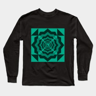 Geo Green Long Sleeve T-Shirt